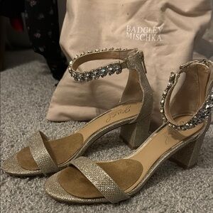 Badgley Mischka Women's Gold Heeled Sandals
